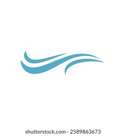Abstract Blue Wave Water Vector Template