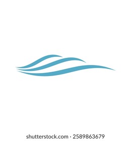 Abstract Blue Wave Water Vector Template