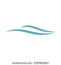 Abstract Blue Wave Water Vector Template