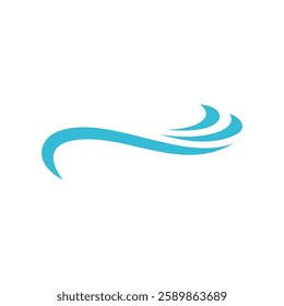 Abstract Blue Wave Water Vector Template