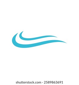 Abstract Blue Wave Water Vector Template