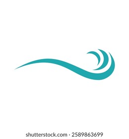 Abstract Blue Wave Water Vector Template