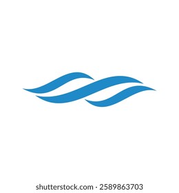 Abstract Blue Wave Water Vector Template