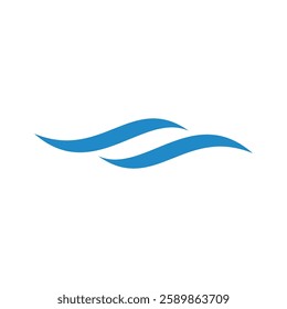 Abstract Blue Wave Water Vector Template
