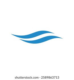 Abstract Blue Wave Water Vector Template