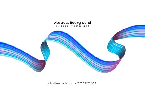 Ola azul abstracta o fondo ondulado. Anuncio de diseño de remolino multicolor ondulado. Fluido dinámico Abstractas