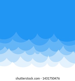 Abstract blue wave zigzag concept background vector design.