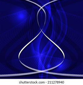 Abstract blue waved background 
