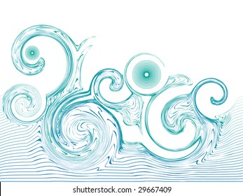 abstract blue waves
