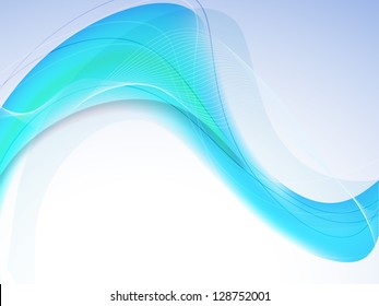 Abstract blue waves background.