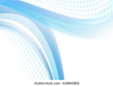 Abstract blue waves background with copy space.