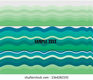 Abstract blue waves background for design. Vector marine wallpaper - Vector

