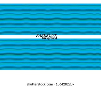 Abstract blue waves background for design. Vector marine wallpaper - Vector

