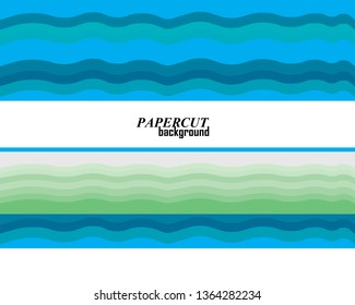 Abstract blue waves background for design. Vector marine wallpaper - Vector

