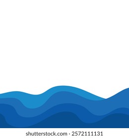 Abstract Blue Waves Background design template