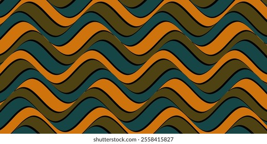 Abstract blue waves background, minimal waves with copy space