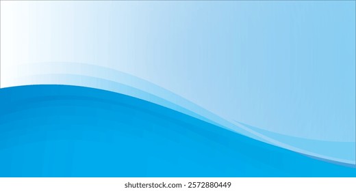 Abstract blue waves background minimal waves design art