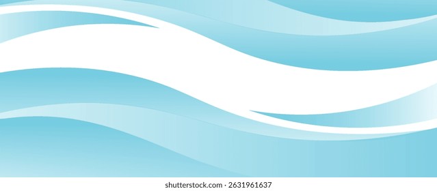 Abstract blue waves background, minimal waves design concept