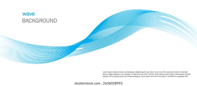 Abstract blue waves background, minimal waves design concept. vector illustration