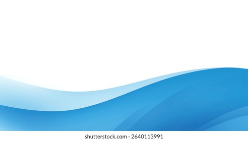 Abstract blue waves background, minimal waves design concept