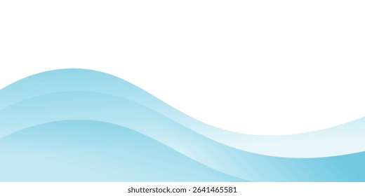 Abstract blue waves background, minimal waves design concept