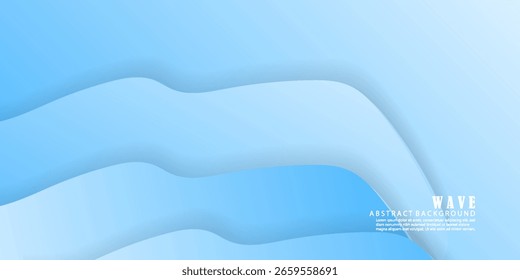 Fundo abstrato de ondas azuis, conceito de design de ondas mínimas