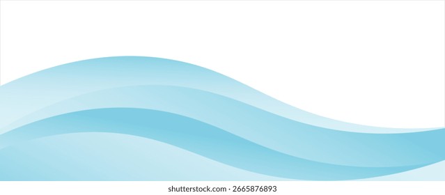 Fundo abstrato de ondas azuis, conceito de design de ondas mínimas.