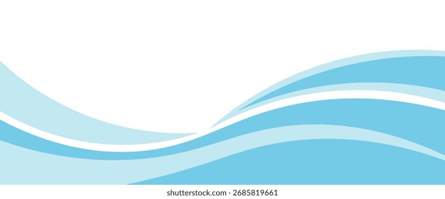 Fondo azul Abstractas de las ondas, concepto mínimo del diseño de las ondas