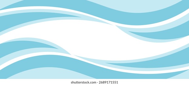 Fondo azul Abstractas de las ondas, concepto mínimo del diseño de las ondas