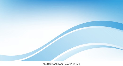 Fundo abstrato de ondas azuis, conceito de design de ondas mínimas