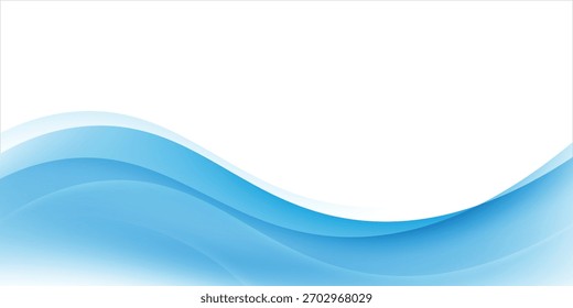 Abstract blue waves background, minimal design concept