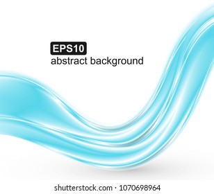 Abstract Blue Waves Background Vector Illustration Stock Vector ...