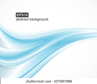 Abstract blue waves background. Vector illustration.