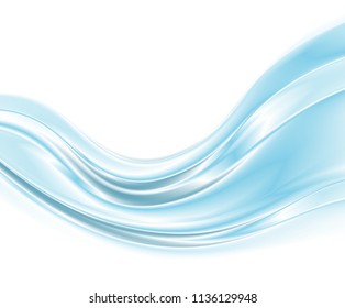 Abstract blue waves background. Vector illustration.
