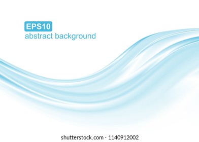 Abstract blue waves background. Vector illustration.