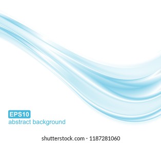 Abstract blue waves background. Vector illustration.