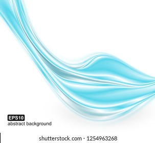 Abstract blue waves background. Vector illustration.