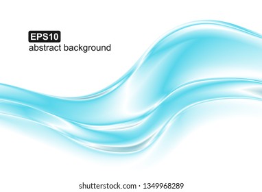 Abstract blue waves background. Vector design for banners, presentations, flyers, invitations.