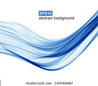 Abstract blue waves background. Vector illustration.