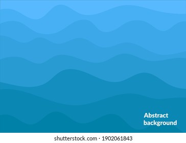 Abstract blue waves background. Vector illustration