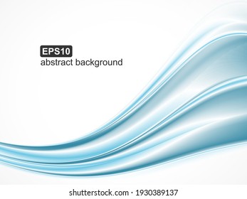 Abstract blue waves background. Vector illustration.