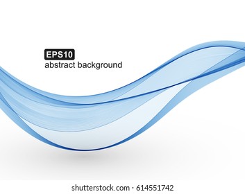 Abstract blue waves background. Vector illustration