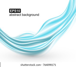Abstract blue waves background. Vector illustration.