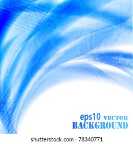 Abstract blue waves background. Vector eps10 illustration