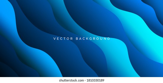 Resumen del fondo de las olas azules. Puede usar para publicidad, afiche, plantilla, presentación comercial. Ilustración del vector  
