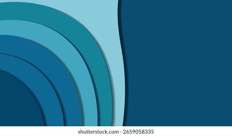 Ondas azules Abstractas en cascada y formando un patrón de movimiento fluido con sombreado sutil que crea profundidad y movimiento