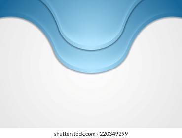 Abstract blue waves corporate background. Vector illustration