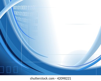Abstract blue waves design