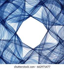 Abstract blue waves. Design element for banner, placard, poster, invitation, certificate, brochure, business card, visiting card, flyer, postcard, broadsheet. Vector illustration.