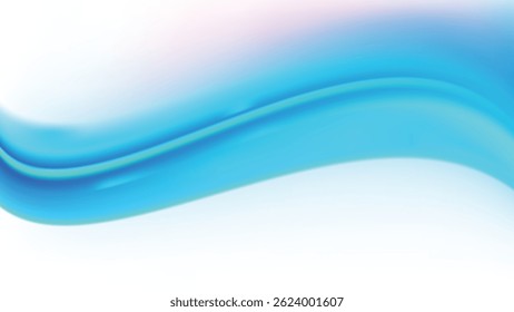 Abstract blue waves flow with light lines in a liquid motion design